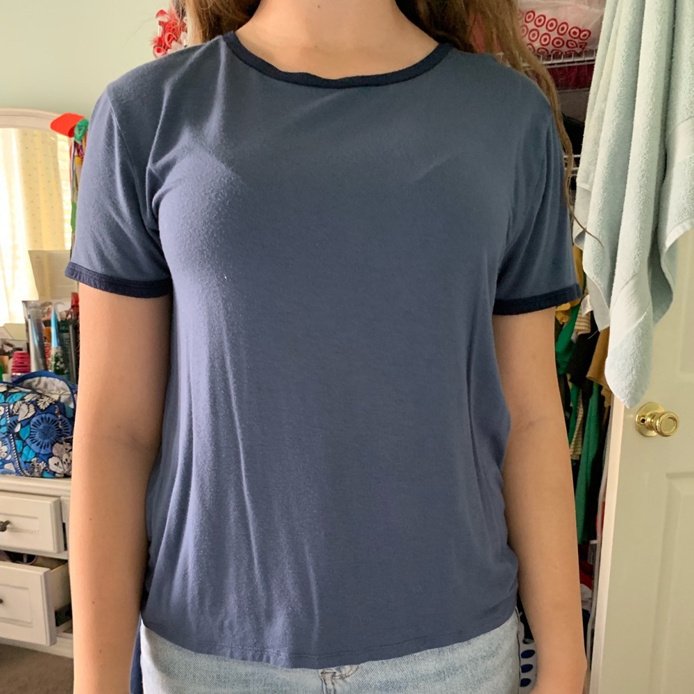 Blue ringer tee